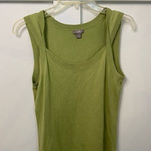 J.Jill Green Silk blend Tank Top/Sleeveless Top